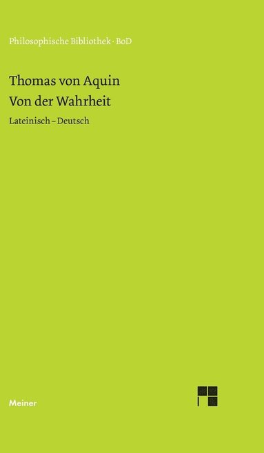 bokomslag Von der Wahrheit. De veritate (Quaestio I)