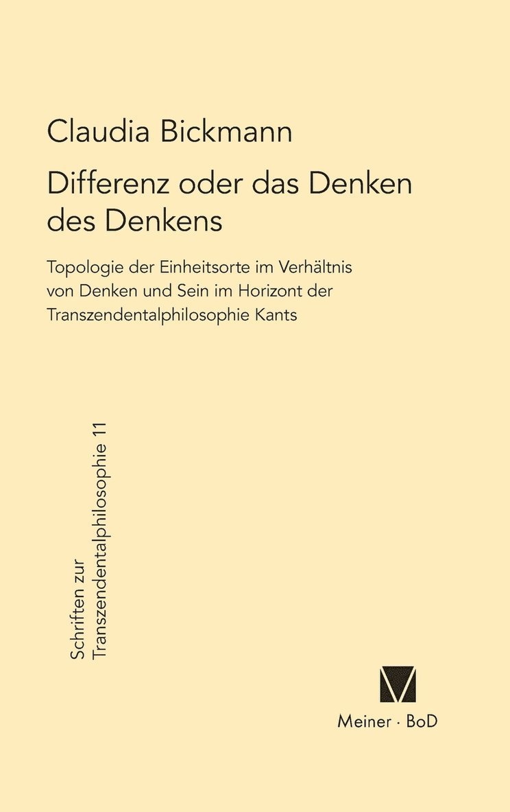 Differenz oder das Denken des Denkens