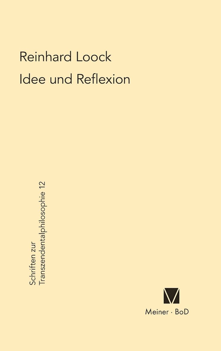 Idee und Reflexion bei Kant 1