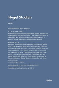 bokomslag Hegel-Studien / Hegel-Studien Band 1 (1961)