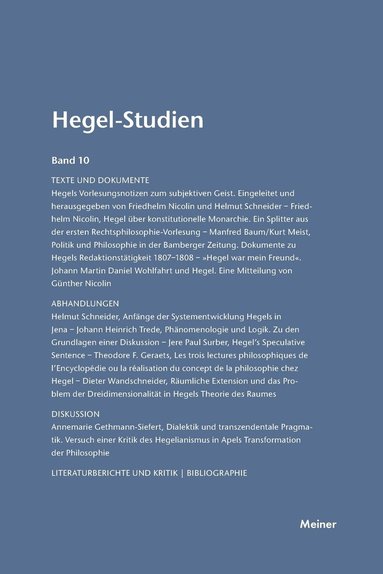 Otto Pöggeler, Friedhelm Nicolin - Hegel-Studien / Hegel-Studien, Häftad