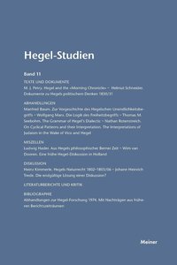 bokomslag Hegel-Studien / Hegel-Studien Band 11 (1976)