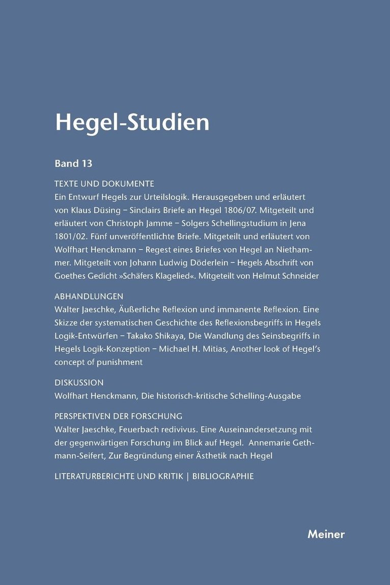 Otto Pöggeler, Friedhelm Nicolin - Hegel-Studien / Hegel-Studien, Häftad