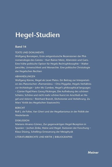 Otto Pöggeler, Friedhelm Nicolin - Hegel-Studien / Hegel-Studien, Häftad