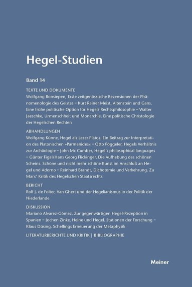 bokomslag Hegel-Studien / Hegel-Studien