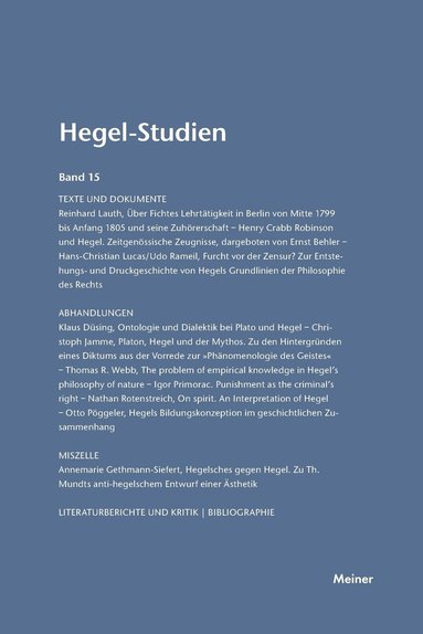 bokomslag Hegel-Studien / Hegel-Studien