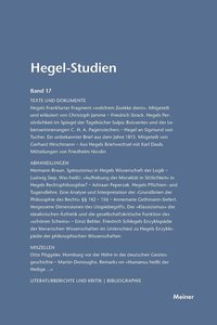 bokomslag Hegel-Studien / Hegel-Studien Band 17 (1982)