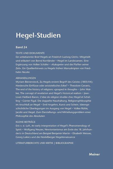 bokomslag Hegel-Studien / Hegel-Studien