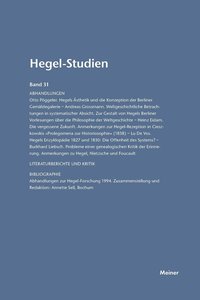 bokomslag Hegel-Studien / Hegel-Studien Band 31 (1996)