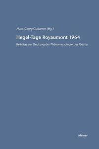 bokomslag Hegel-Tage Royaumont 1964