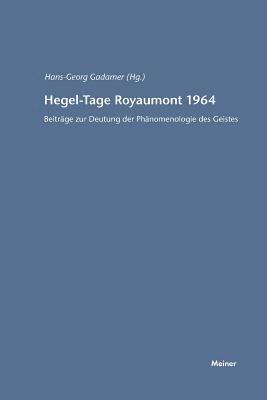 Hans G Gadamer - Hegel-Tage Royaumont 1964, Häftad