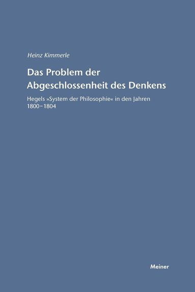 bokomslag Das Problem der Abgeschlossenheit des Denkens