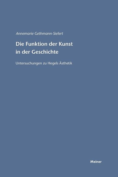 bokomslag Die Funktion der Kunst in der Geschichte