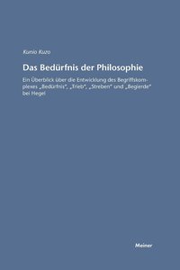bokomslag Das Bedurfnis der Philosophie