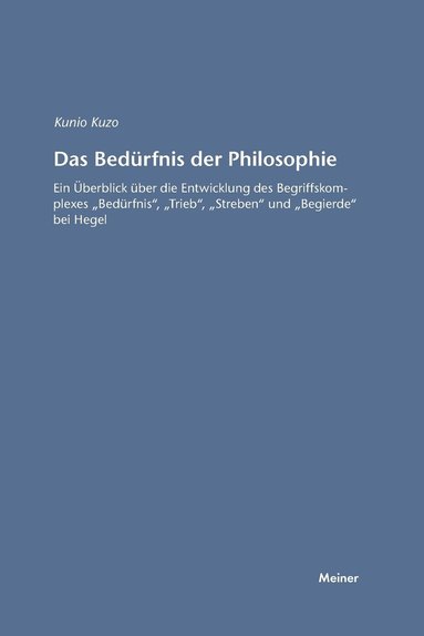 Kunio Kozu - Bedürfnis der Philosophie, Häftad