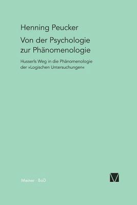 bokomslag Von der Psychologie zur Phanomenologie