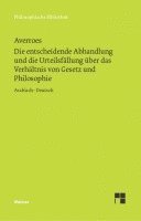 bokomslag Die entscheidende Abhandlung und die Urteilsfällung über das Verhältnis von Gesetz und Philosophie