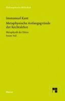 Metaphysische Anfangsgründe der Rechtslehre 1