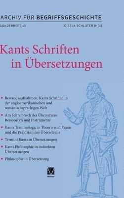 Kants Schriften in bersetzungen 1