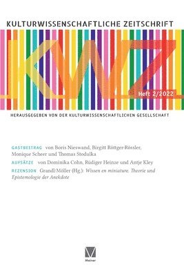 Kulturwissenschaftliche Gesellschaft - Kulturwissenschaftliche Zeitschrift. Heft 2/2022, Häftad