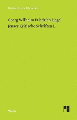 bokomslag Jenaer Kritische Schriften II