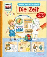 bokomslag WAS IST WAS Kindergarten Malen Rätseln Stickern Die Zeit