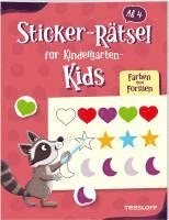 Sticker-Rätsel für Kindergarten-Kids. Farben und Formen 1