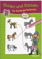 Malen und Rätseln für Kindergartenkinder. Pferde 1