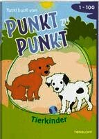 Total bunt von Punkt zu Punkt. Tierkinder. Von 1 bis 100