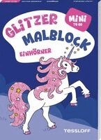 Mini Glitzer Malblock to go. Einhörner, Häftad