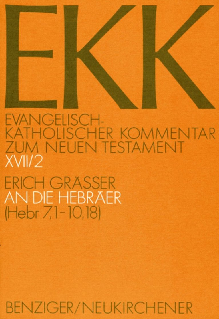 die Hebräer, EKK XVII/2