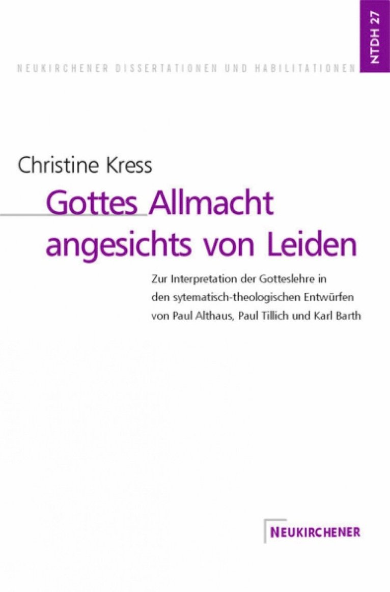 Gottes Allmacht angesichts von Leiden 1