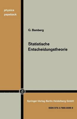 bokomslag Statistische Entscheidungstheorie