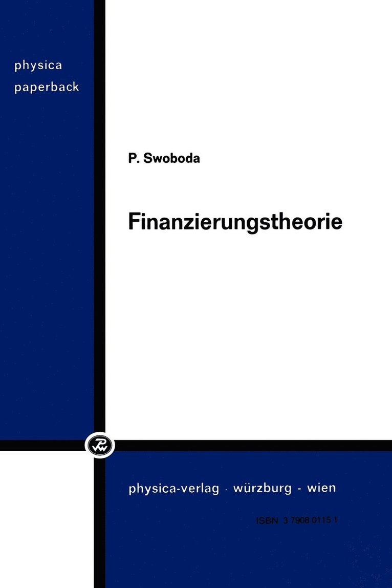 Finanzierungstheorie 1