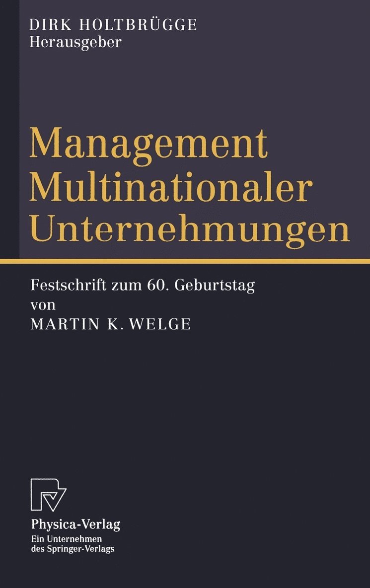 Management Multinationaler Unternehmungen 1