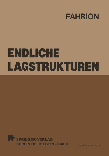 Roland Fahrion - Endliche Lagstrukturen, Häftad