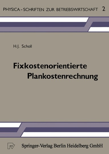 bokomslag Fixkostenorientierte Plankostenrechnung