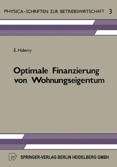 bokomslag Optimale Finanzierung von Wohnungseigentum