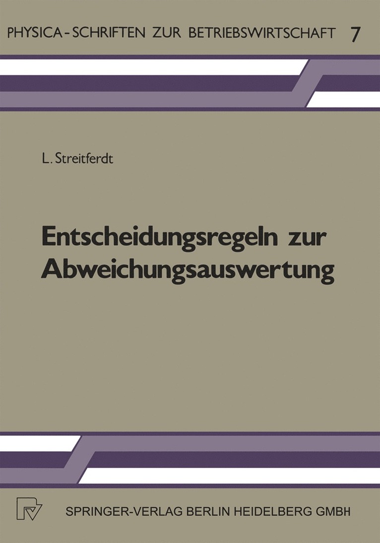 Entscheidungsregeln zur Abweichungsauswertung 1