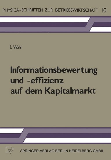 bokomslag Informationsbewertung und -effizienz auf dem Kapitalmarkt