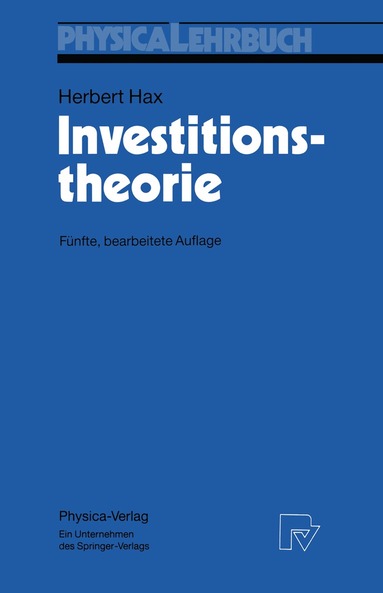 Herbert Hax - Investitionstheorie, Häftad