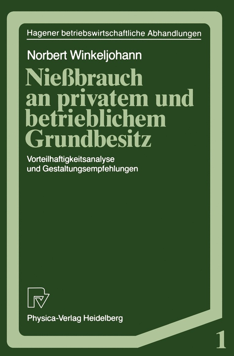 Norbert Winkeljohann - Nießbrauch an privatem und betrieblichem Grundbesitz, Häftad