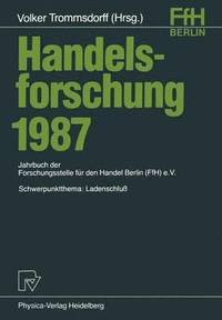 bokomslag Handelsforschung 1987