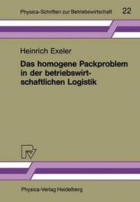 bokomslag Das homogene Packproblem in der betriebswirtschaftlichen Logistik