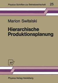 bokomslag Hierarchische Produktionsplanung