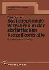 bokomslag Kostenoptimale Verfahren in der statistischen Prozeßkontrolle