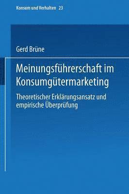 bokomslag Meinungsfhrerschaft im Konsumgtermarketing