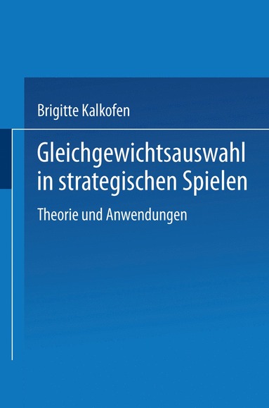 bokomslag Gleichgewichtsauswahl in strategischen Spielen