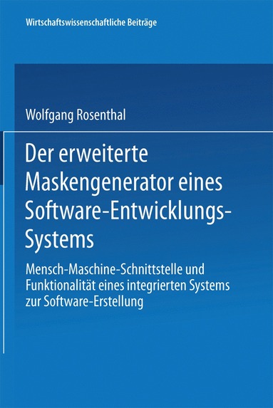 bokomslag Der erweiterte Maskengenerator eines Software-Entwicklungs-Systems