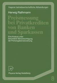 bokomslag Preismessung bei Privatkrediten von Banken und Sparkassen